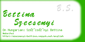 bettina szecsenyi business card